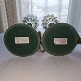 BHS brass lamp with crystal lampshade