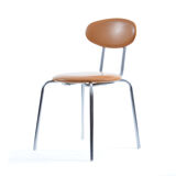 Midcentury Chair By Kovona In Leatherette And Chrome, 1970s