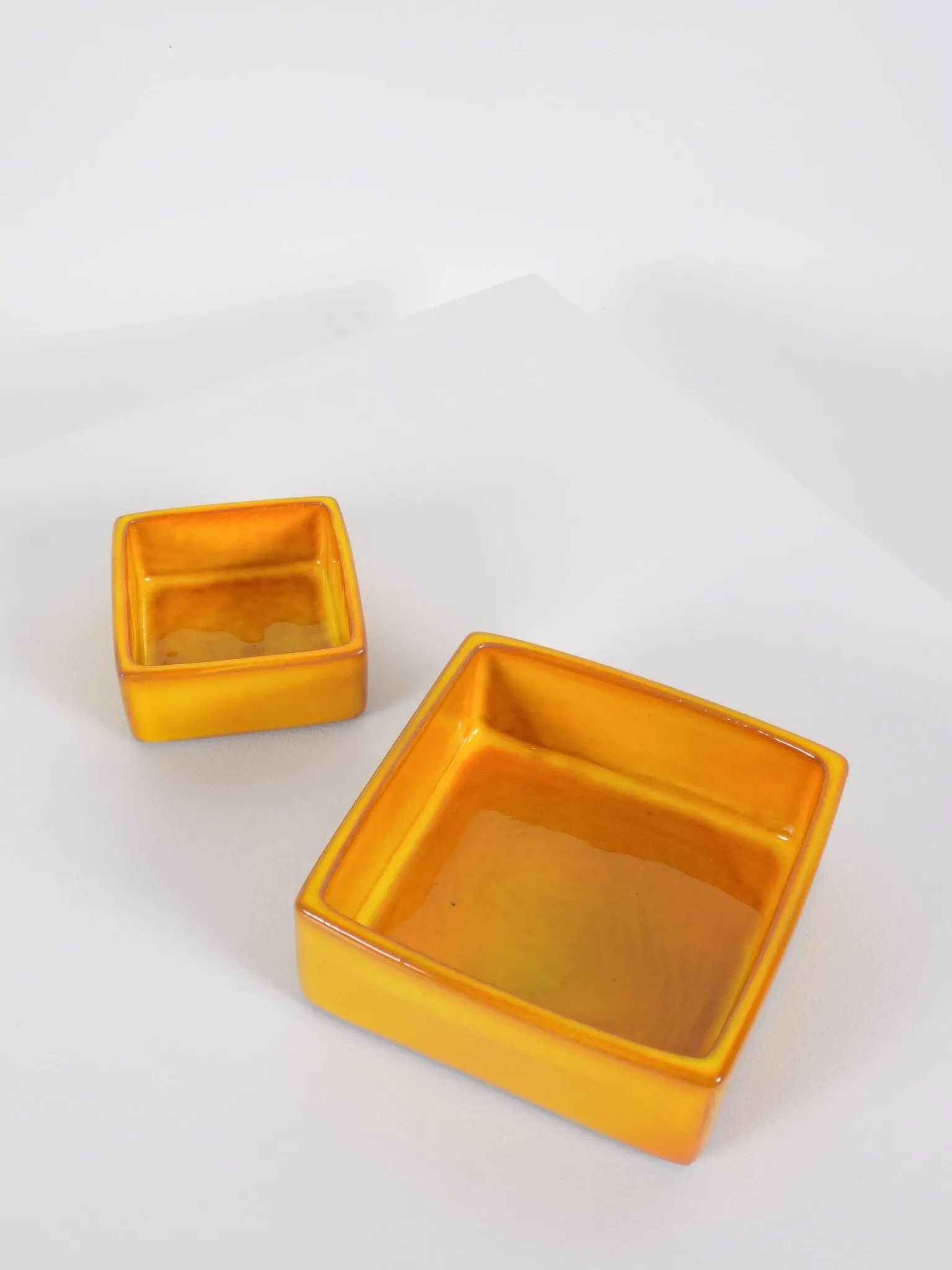 Jacques & dani ruelland, 2 ceramic catchalls, france, circa 1960