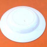 Old hollow dish Polychrome earthenware Floral decoration Diameter: 255mm