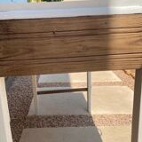 Art deco dressing table restyled in white and wood