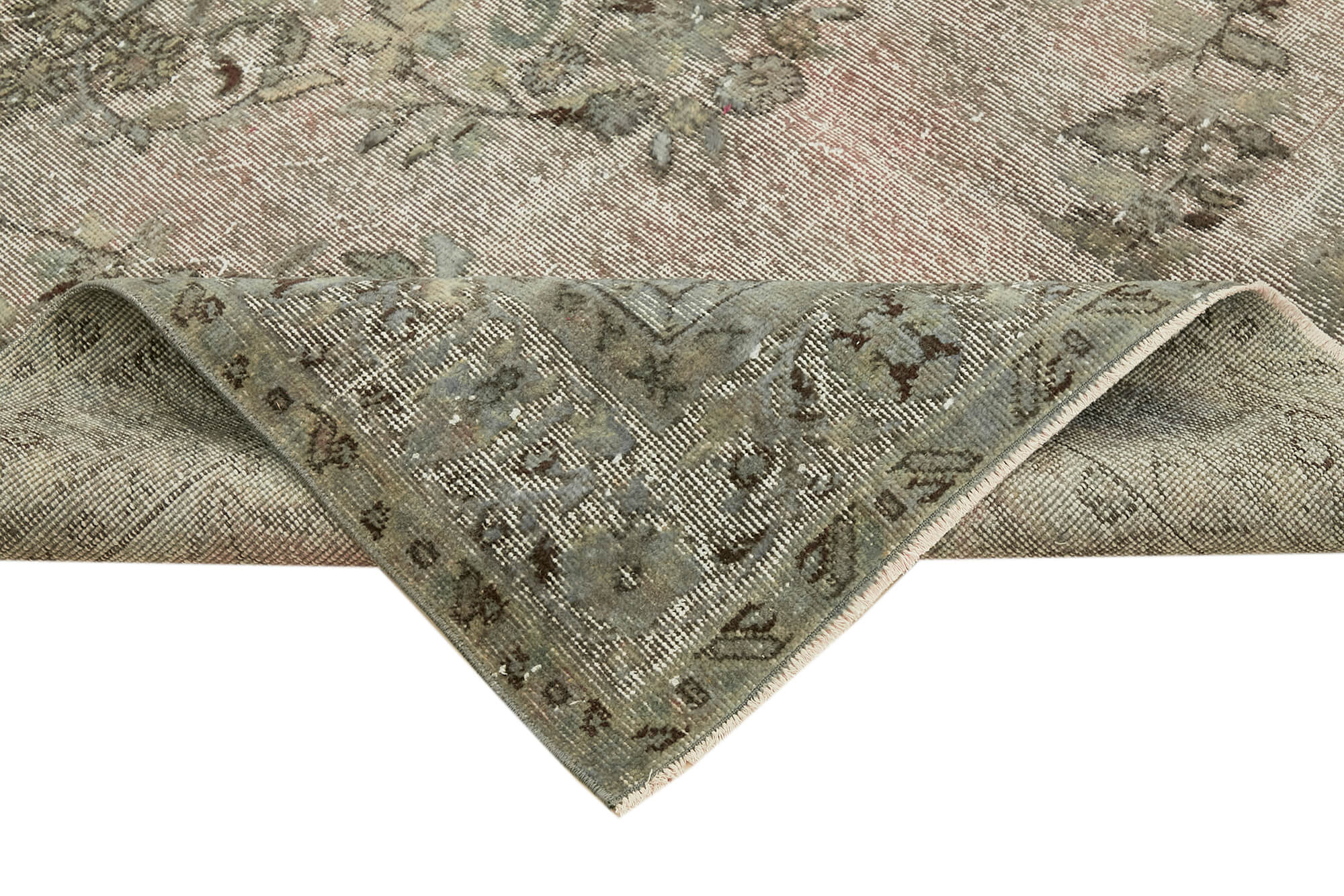 Handmade Contemporary Anatolian 1970s 173 cm x 291 cm Grey Carpet