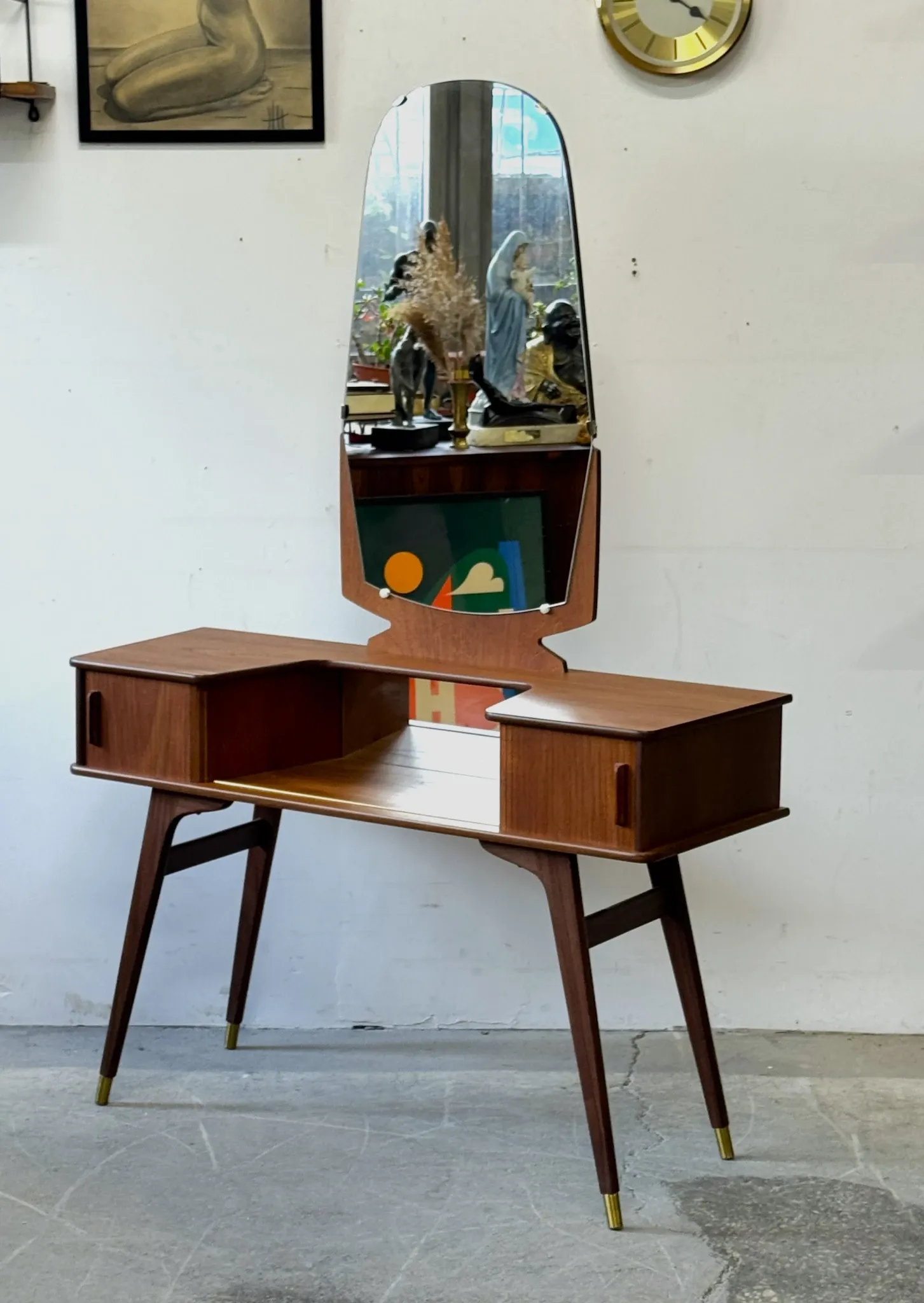 Unique teak dressing table, Scandinavia, 1960s/70s, vintage, mid-c