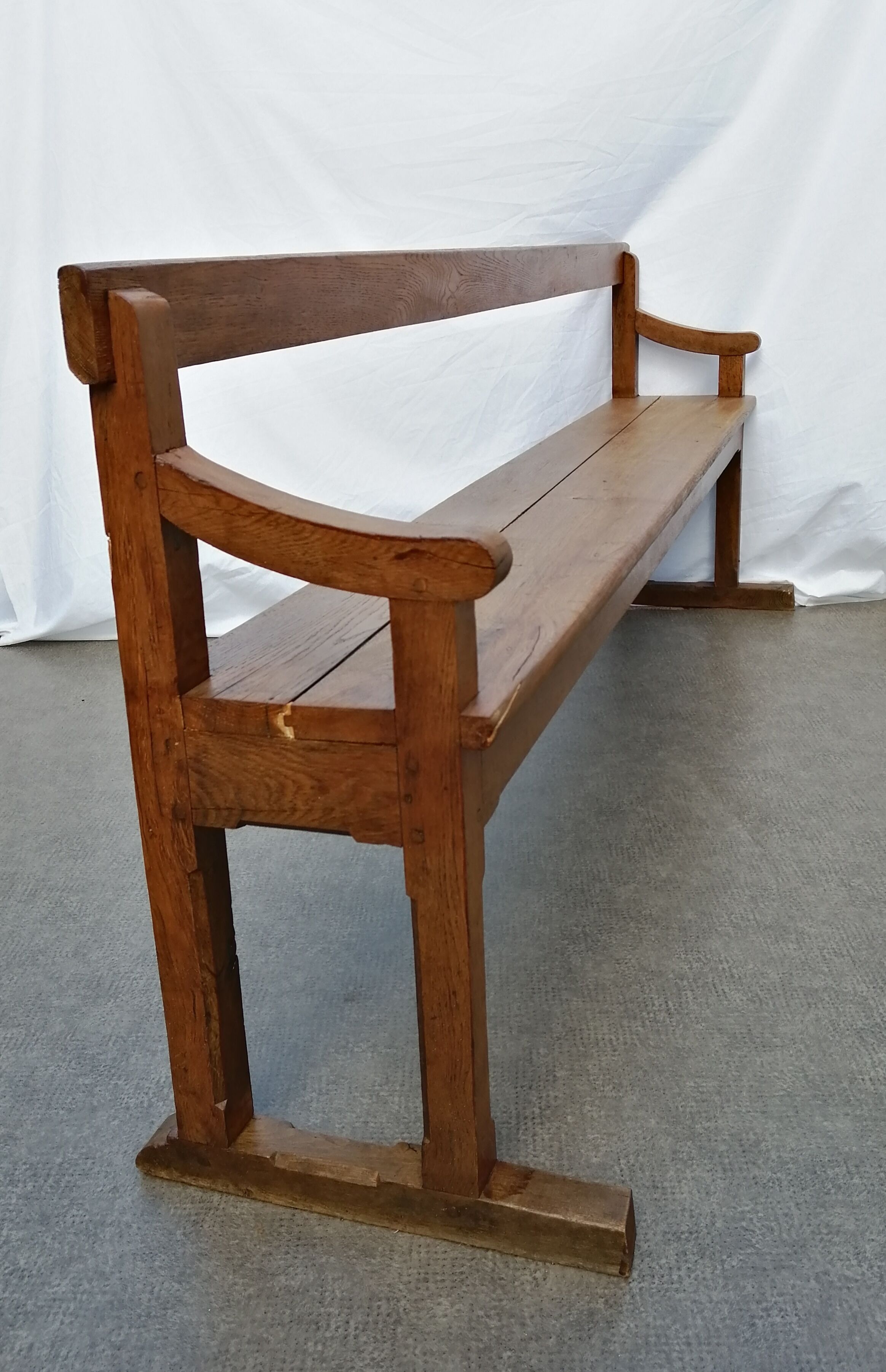 1850 oak priory bench