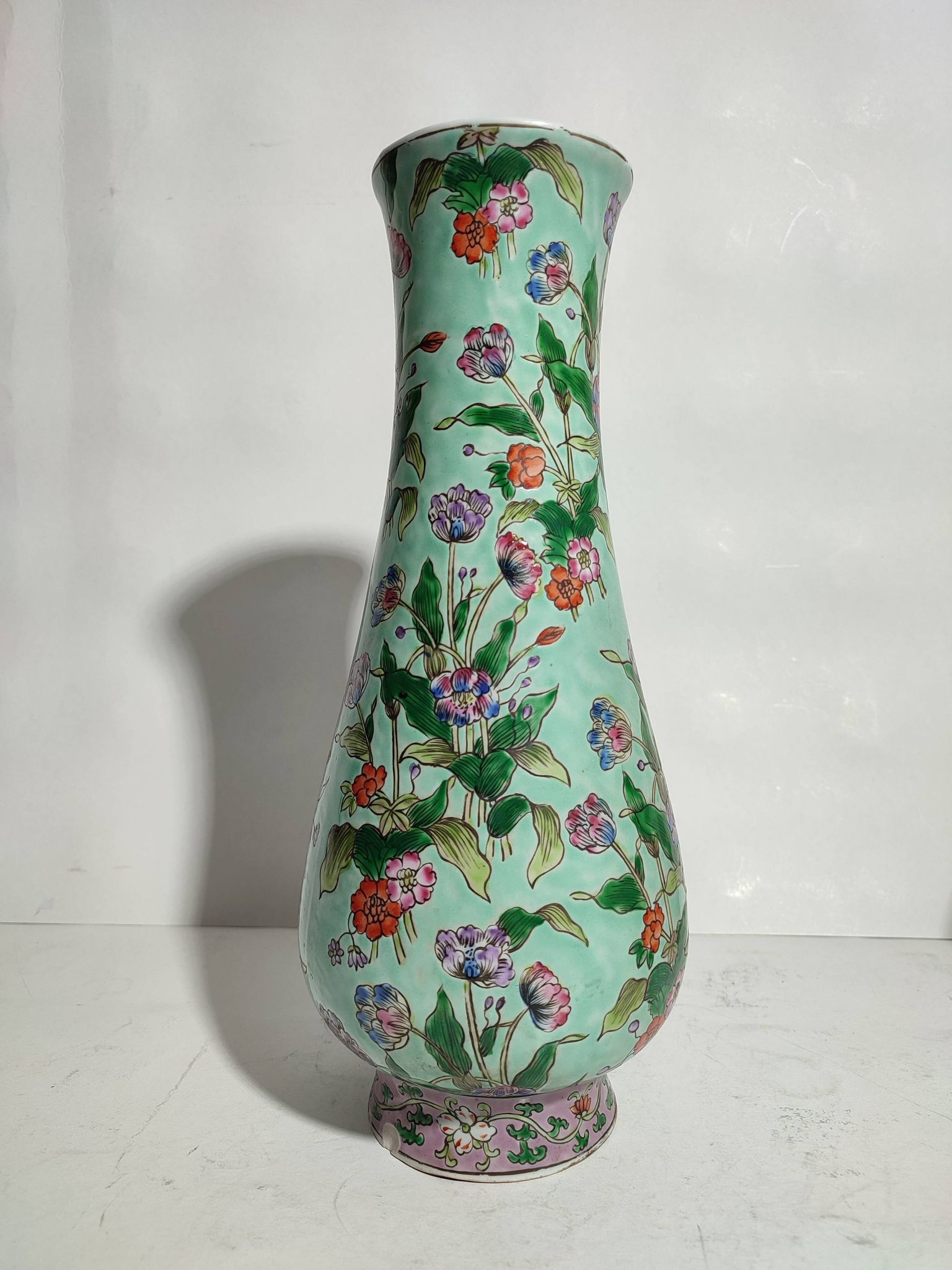Potiche and vase chinese porcelain qing 19th family green celadon