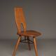 Italian oak accent chair, 1950s
