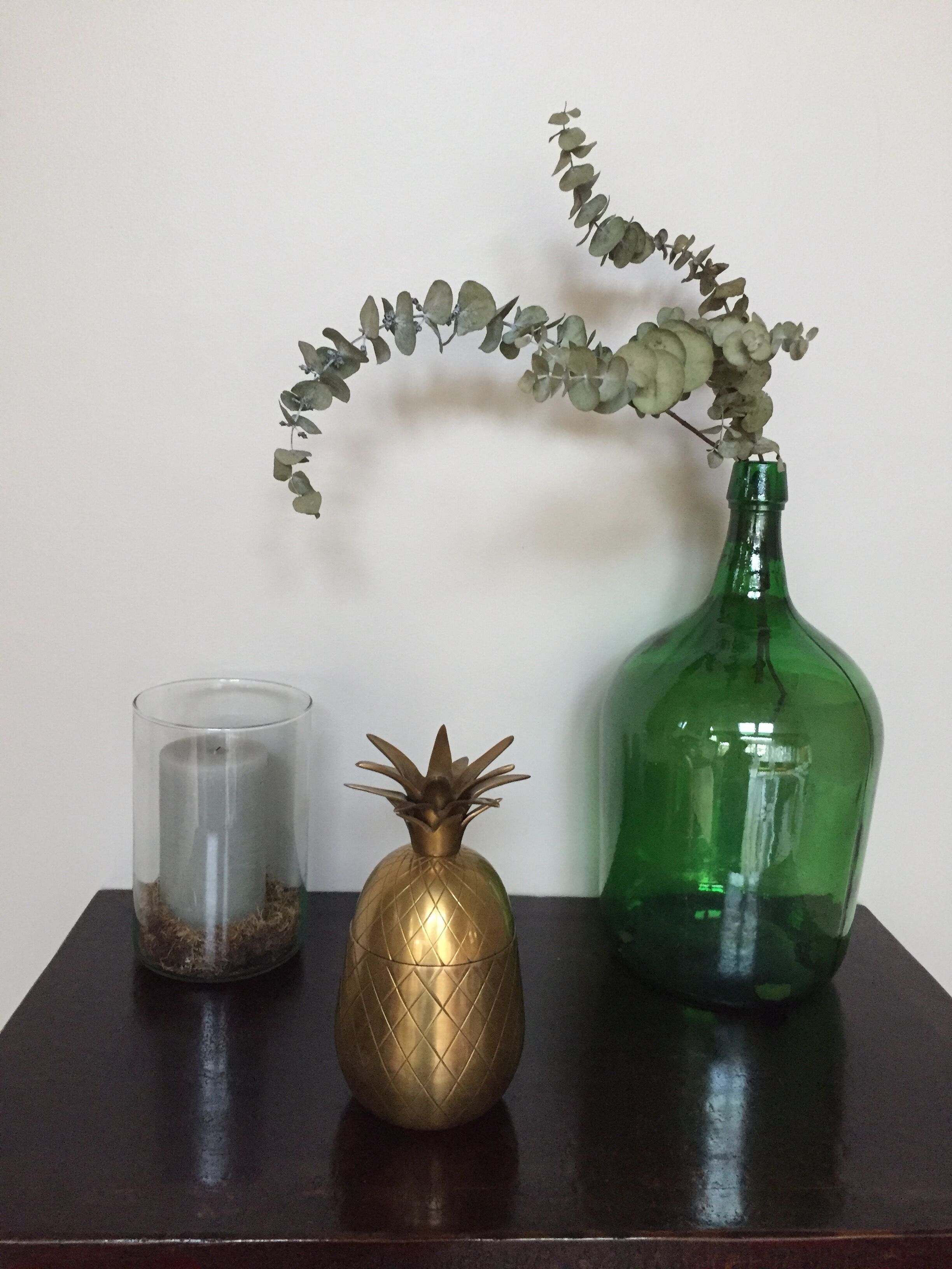 60's vintage brass pineapple ice bucket