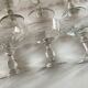 Set of 8 19th crystal crystal glasses with matching flat ribs