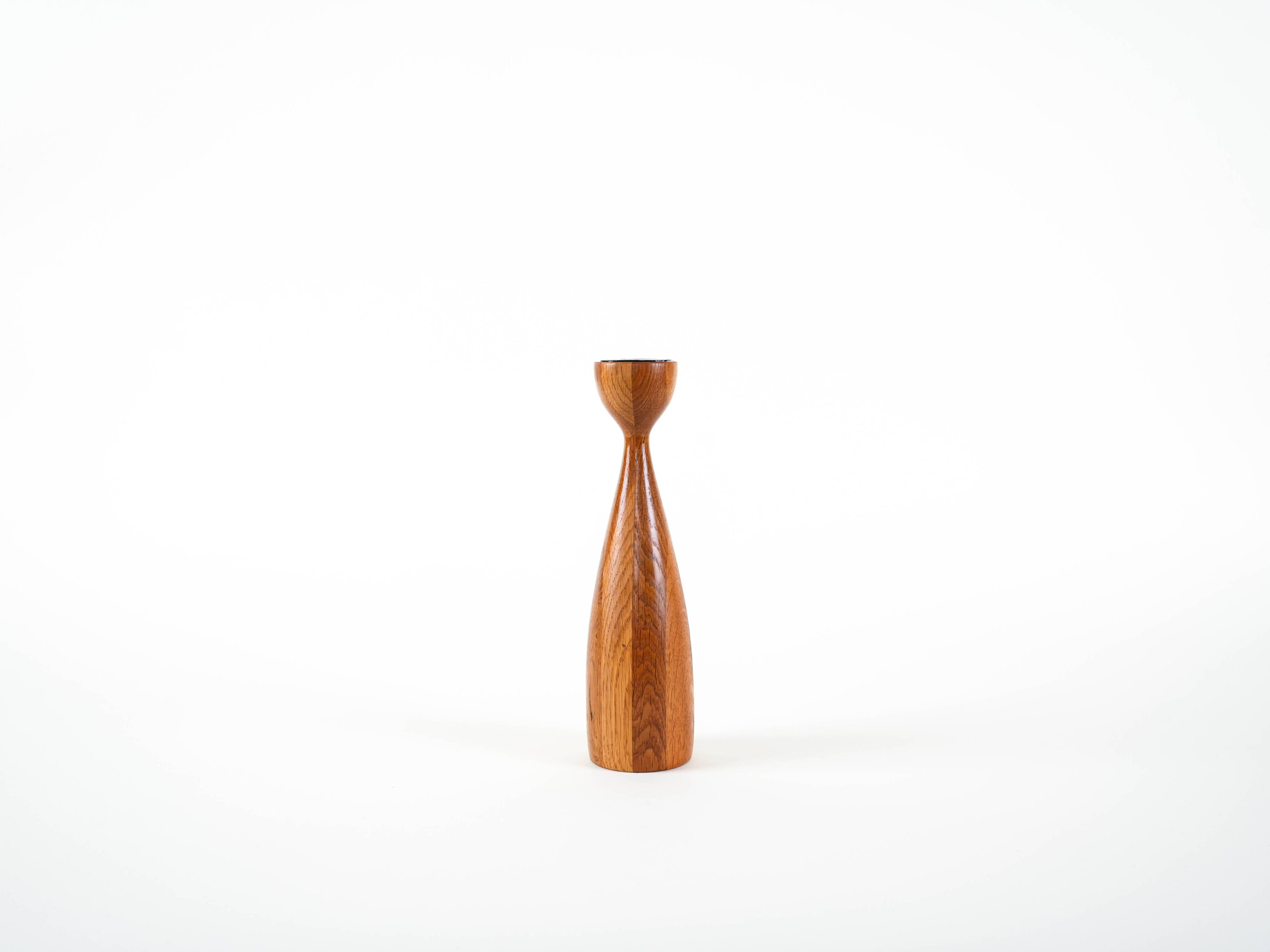 Bougeoir en teck, design danois, années 1970, fabriqué par BoConcept