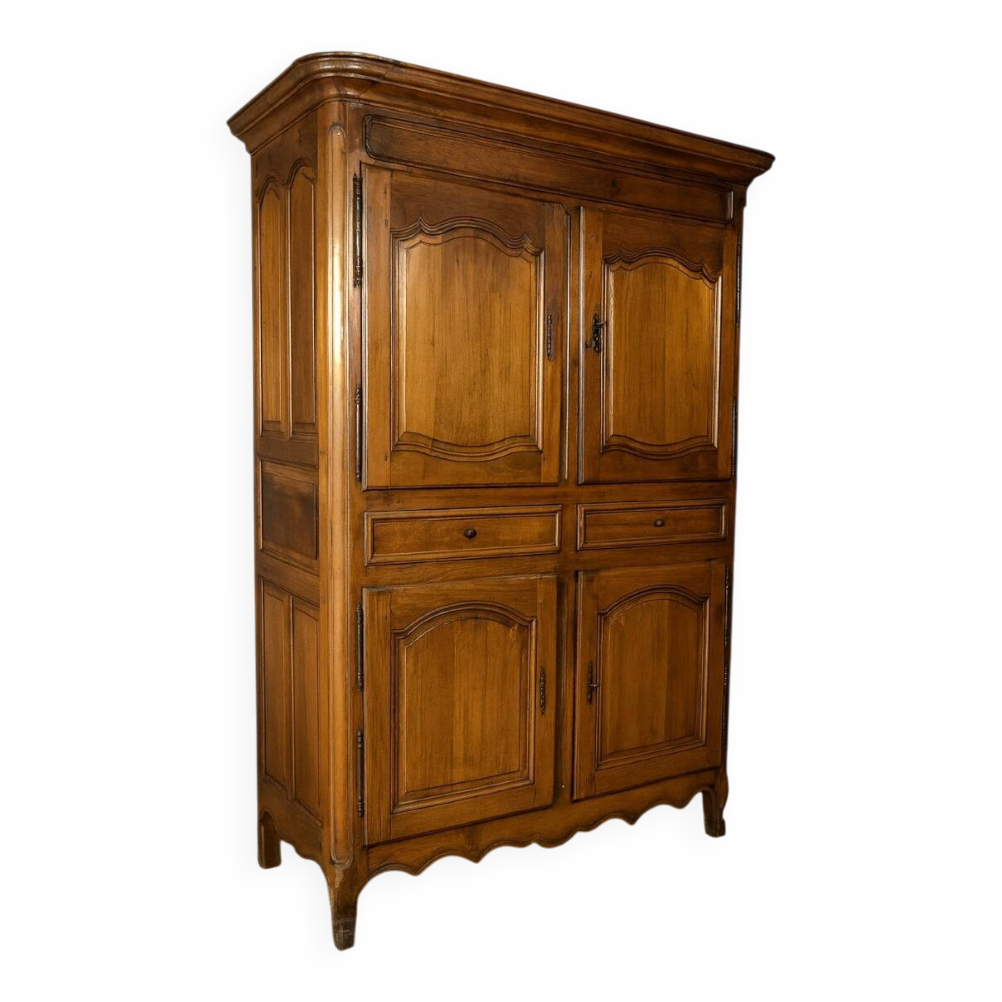 Four-Door Wardrobe from the Louis XV Period in Walnut