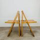 Paire de chaises pliantes par Aldo Jacober, bois, années 60