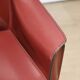Vintage De Couro leather upholstered armchair, 1980s