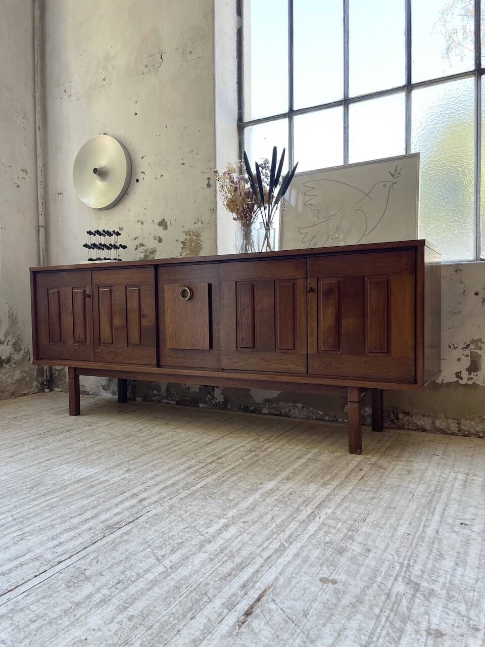 1950s modernist oak sideboard