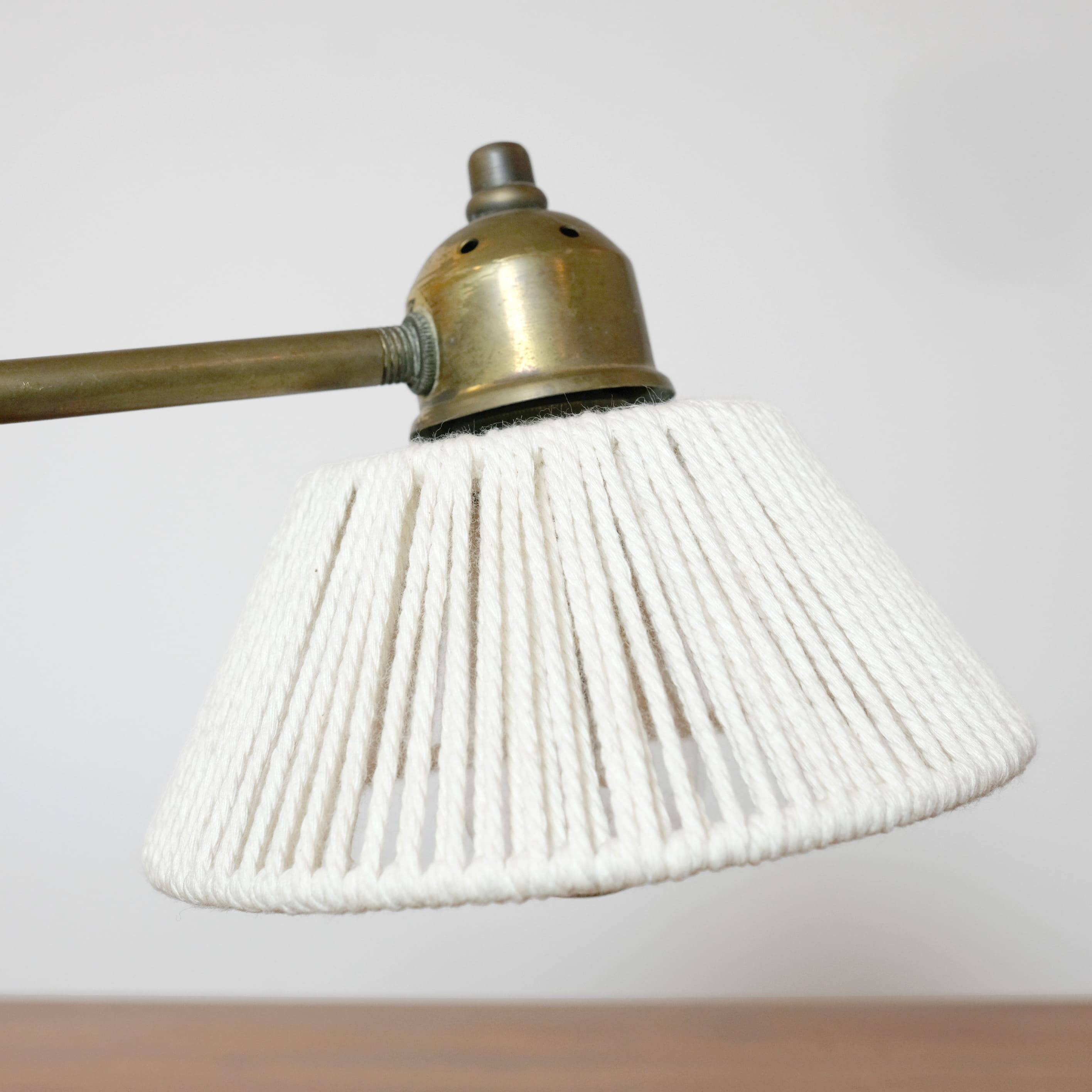 Brass and lacquered metal lamp from the 1950s.