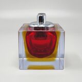 1960s Stunning Red Table Lighter in Murano Sommerso Glass By Flavio Poli for Seguso