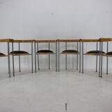 Set of 6 dining chairs by Börge Lindau for Bla Station Sweden 1990s