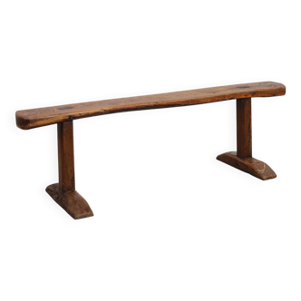 Rustic oak bench, France, Mid 19th century