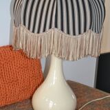 Antique ceramic lamp, L&C creation, lampshade refurbished