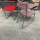 Set of 3 vintage cantilever chairs reupholstered.