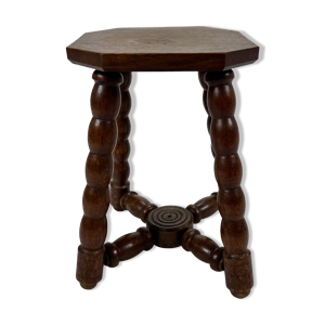 Tabouret en chêne, années - 1920