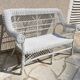 Banquette de jardin kids rotin vintage