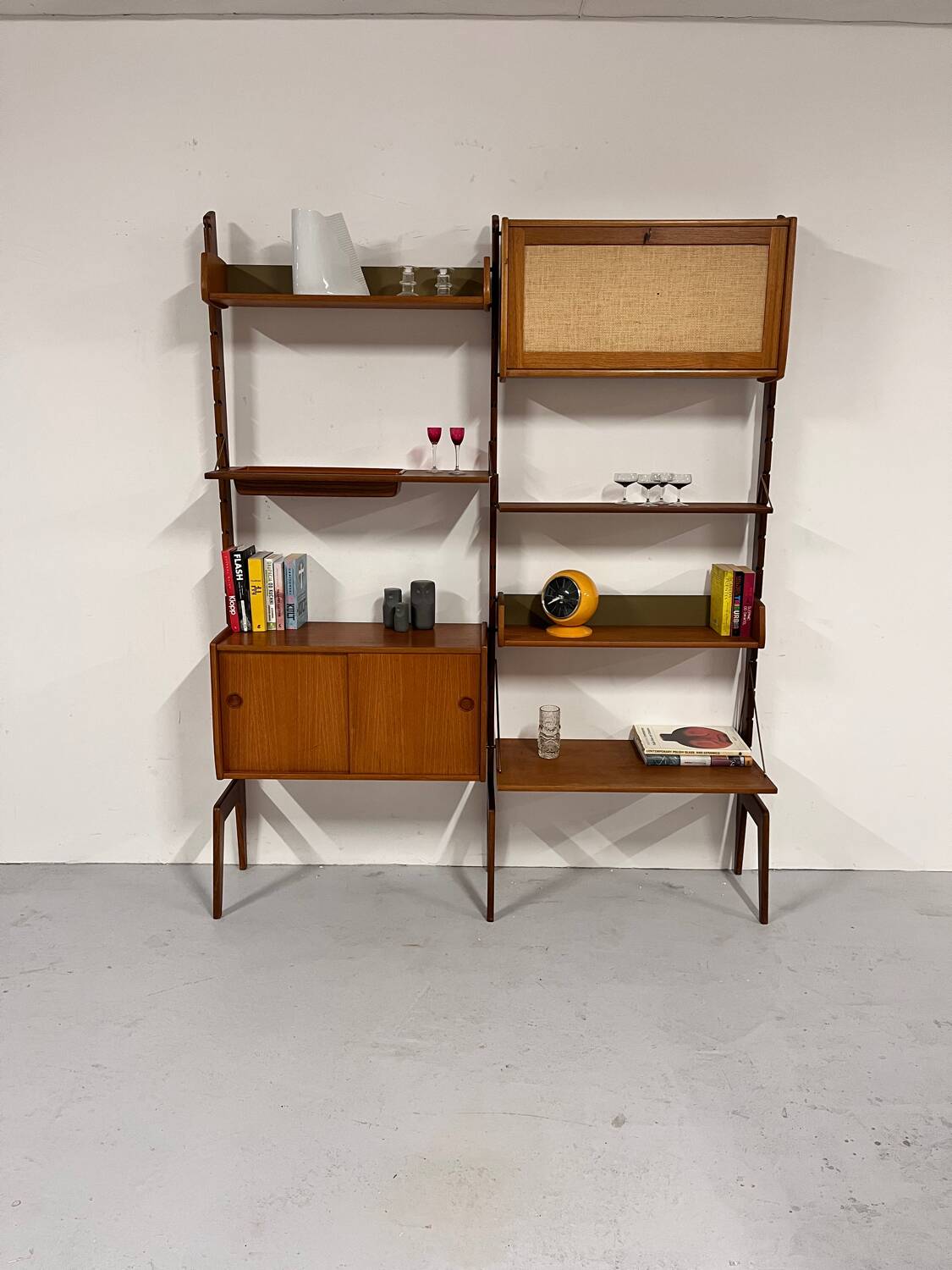 Teak library from the 1960s, Norway
