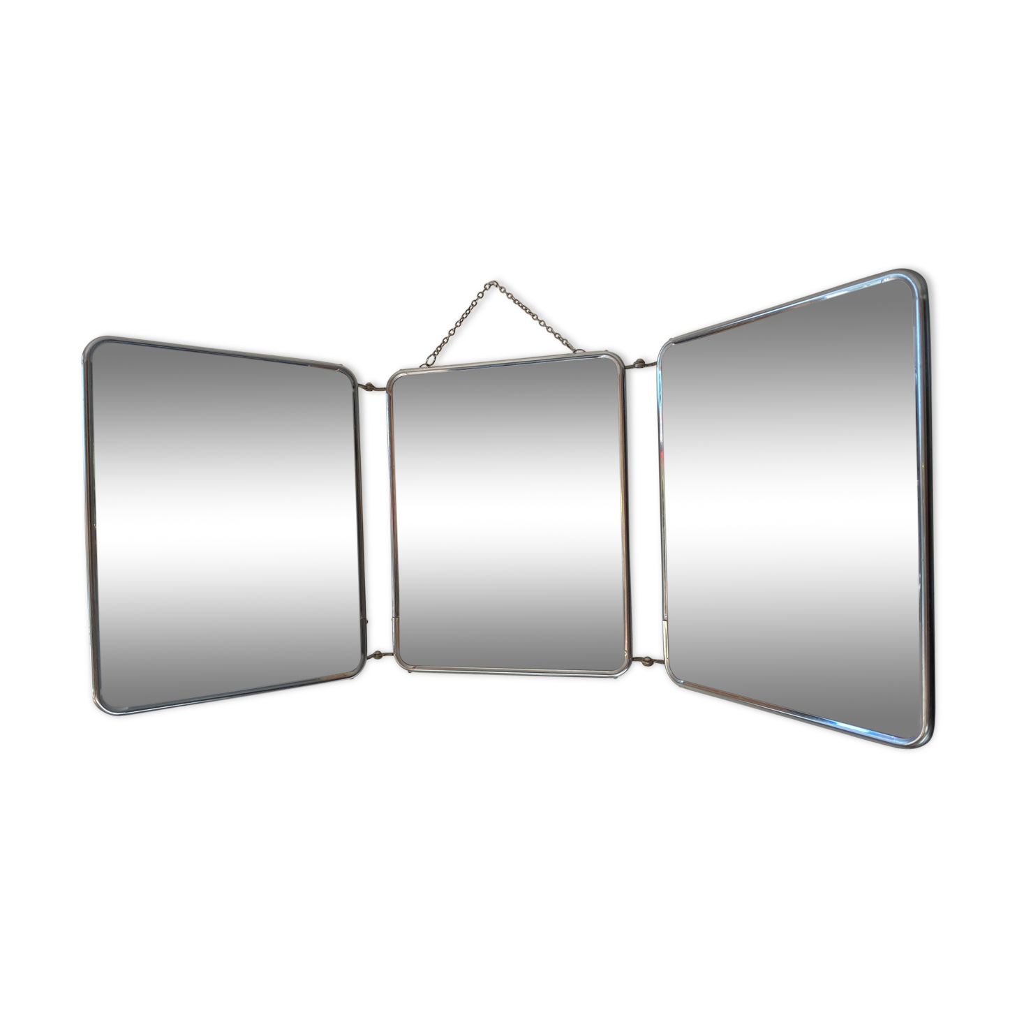 Mirror barber triptych 70x28cm