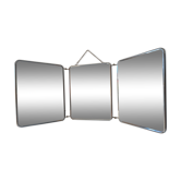 Mirror barber triptych 70x28cm