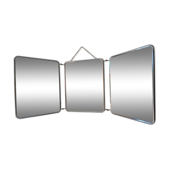 Mirror barber triptych 70x28cm