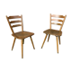 Pair of Scandinavian chairs or vintage wooden bistro