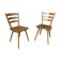 Pair of Scandinavian chairs or vintage wooden bistro