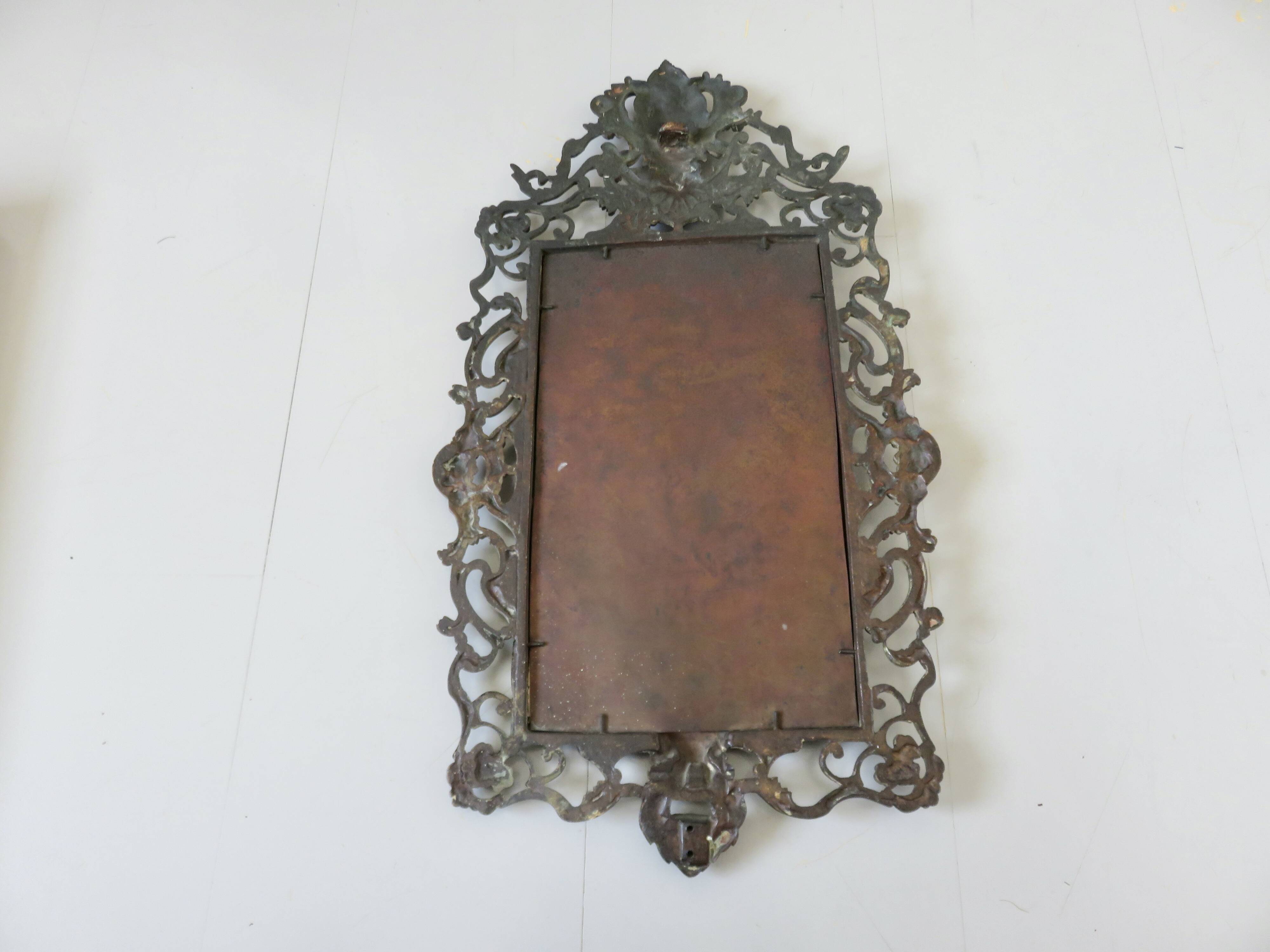 French cast iron mirror "Bacchus" god of wine, 1920s - 1930s