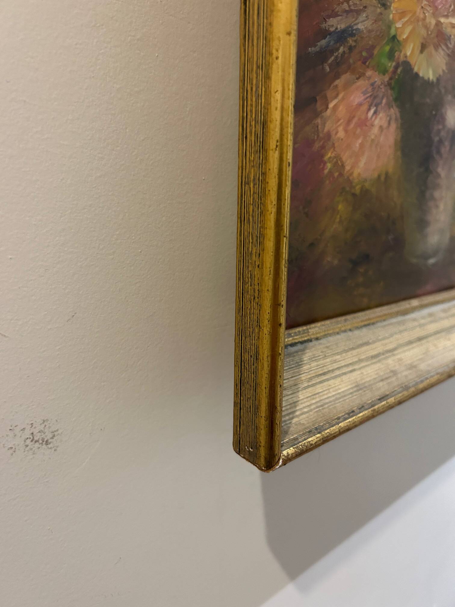 " Bouquet "oil on canvas from the 1950s