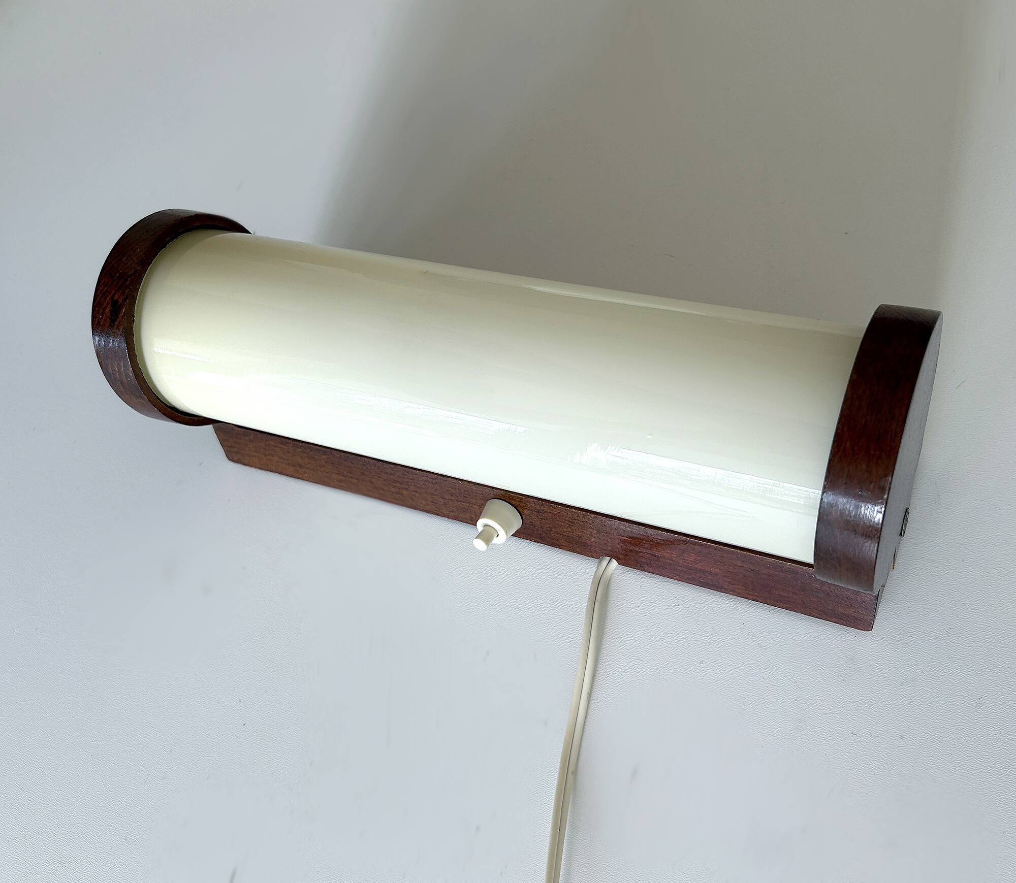 Art Deco Wood Glass Wall Light Bedside