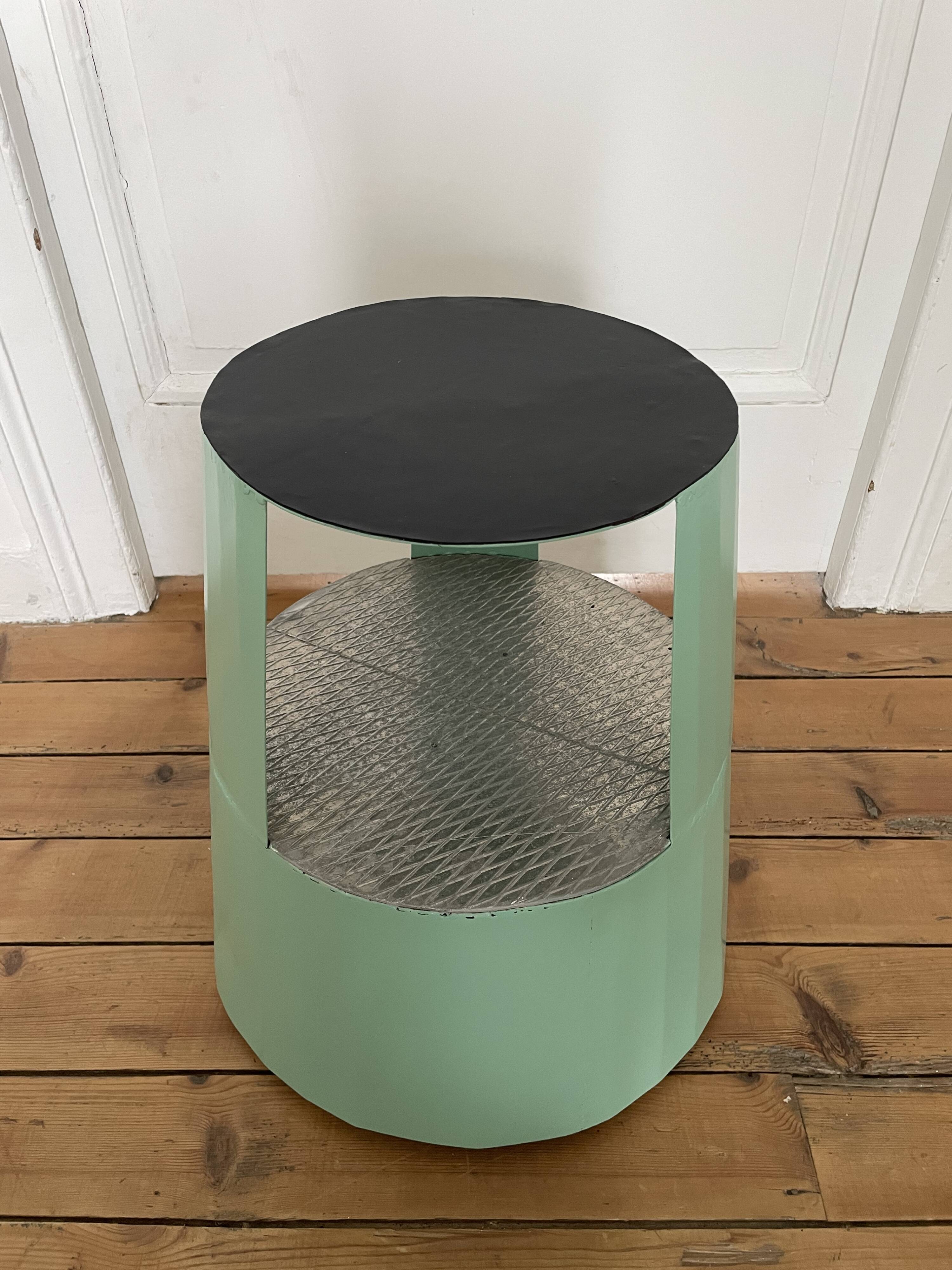 Former circus podium repainted Farrow And Ball