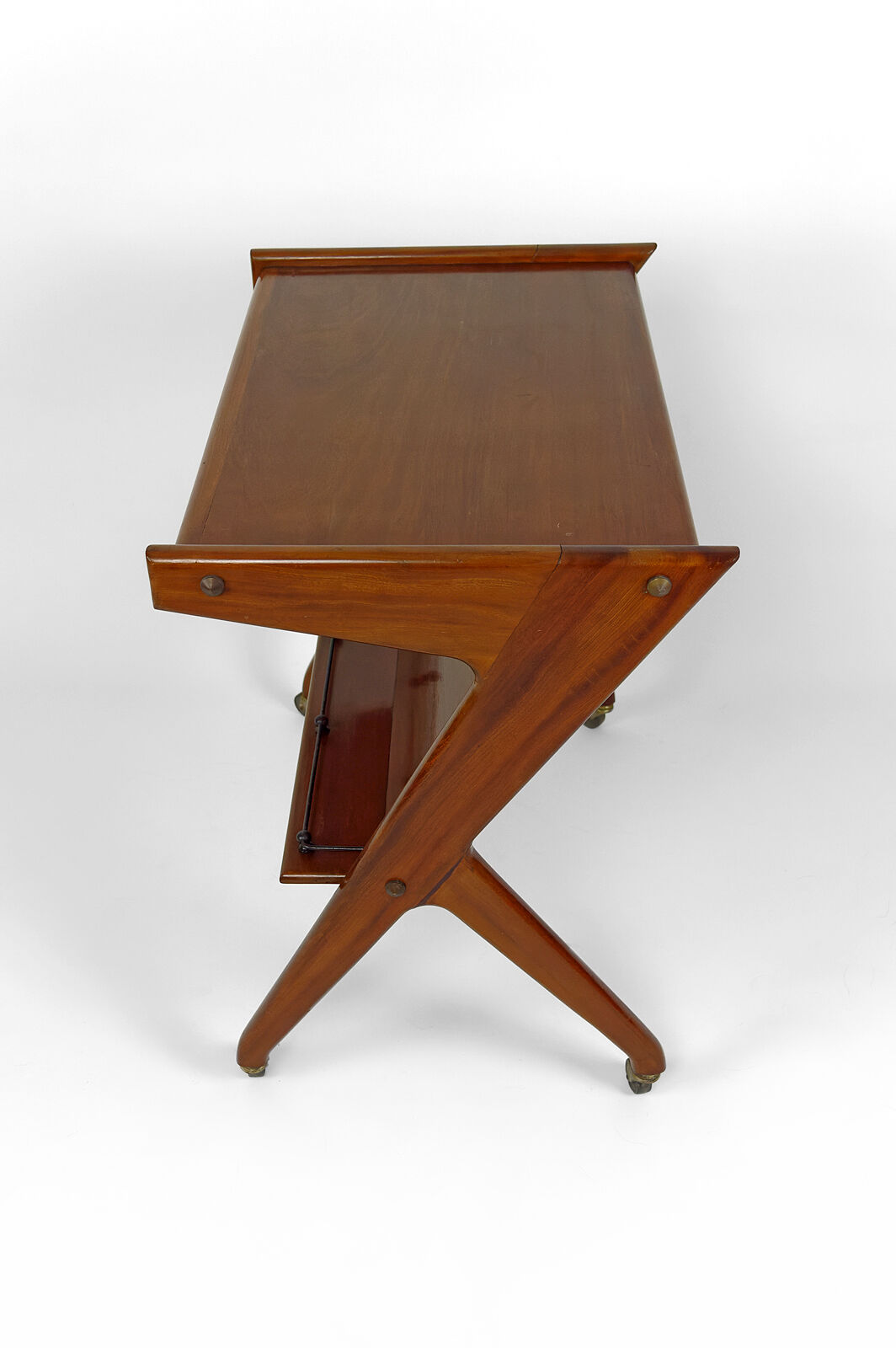 Teak Rolling Route, Mid-century Modern, Italy, circa 1950