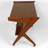 Desserte roulante en teck, Mid-century Modern, Italie, circa 1950