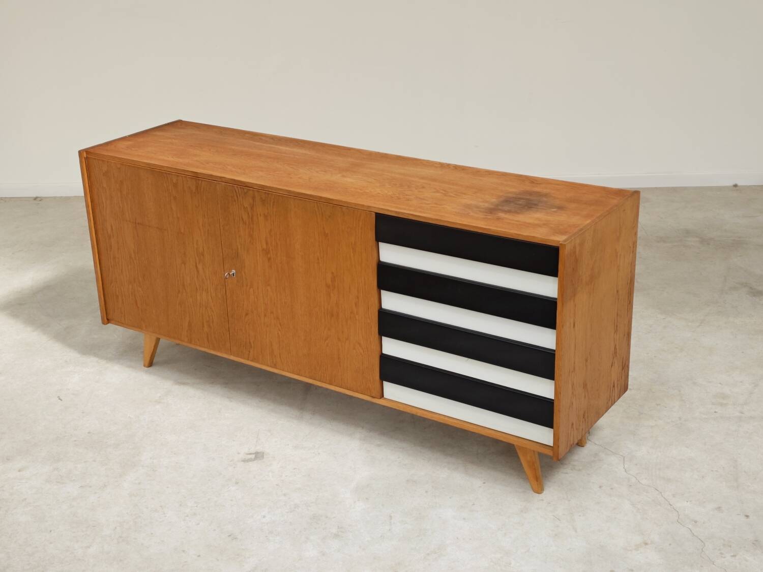 Black and white U 460 sideboard by Jiri Jiroutek for Interier Praha 1960