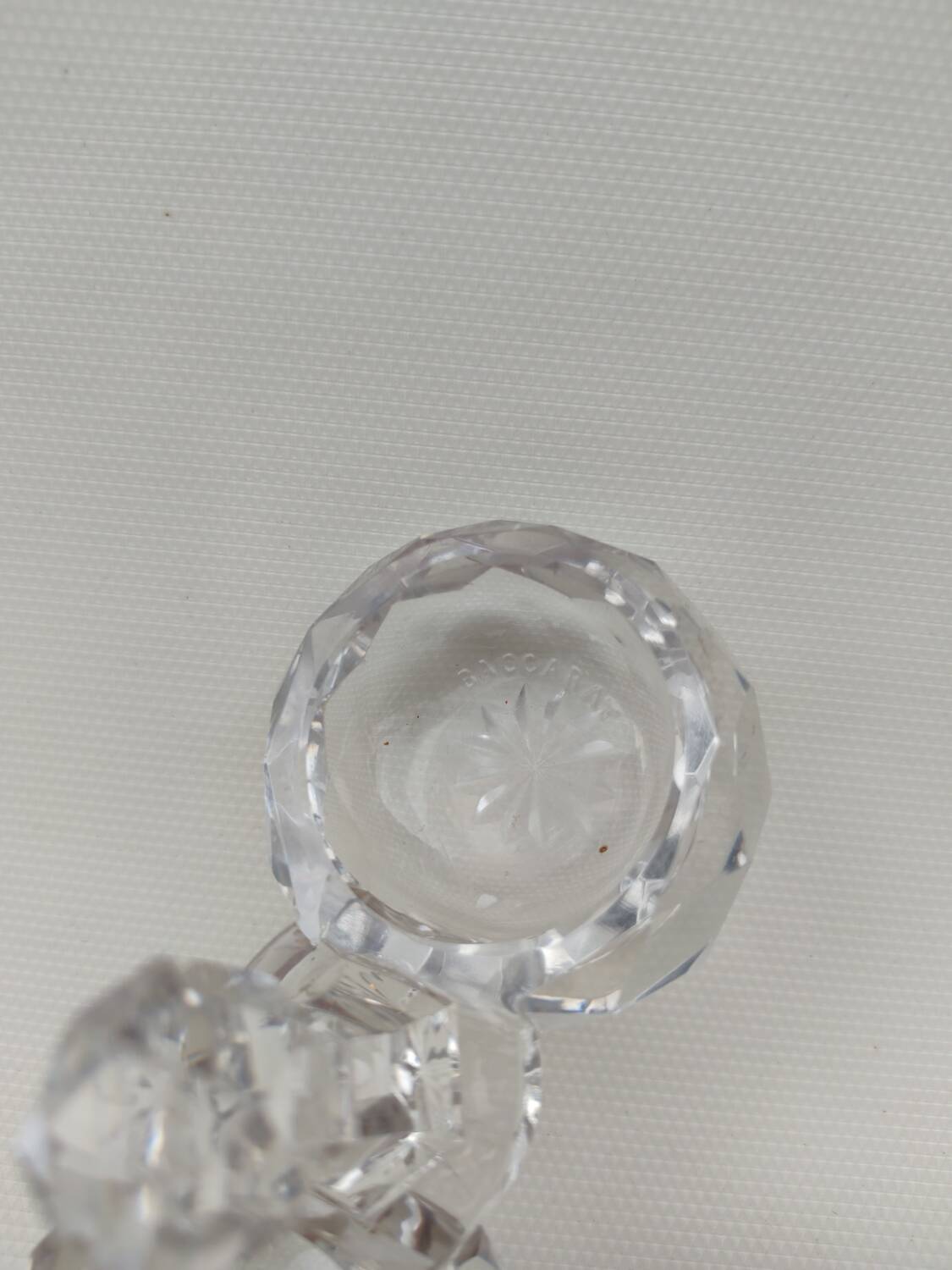 Double crystal salt cellars from Baccarat, early 20th century.