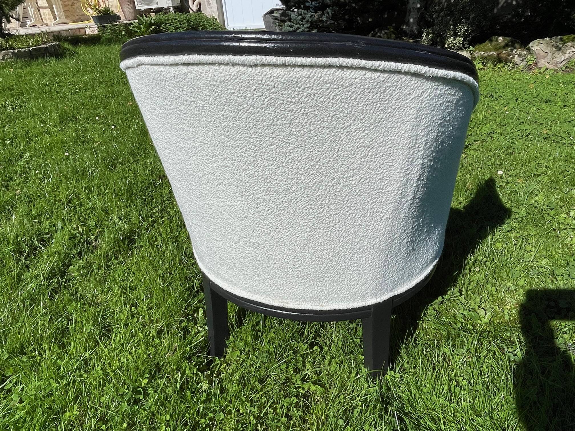 Vintage Bouclette Barrel Chair