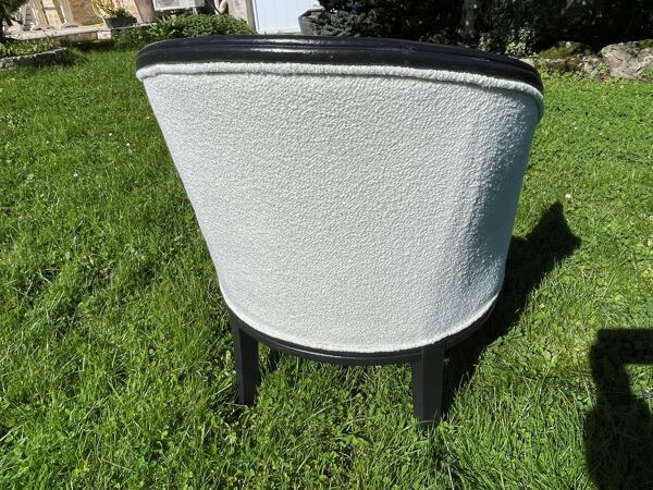 Fauteuil Tonneau Vintage Bouclette