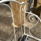 Ancient white metal bed