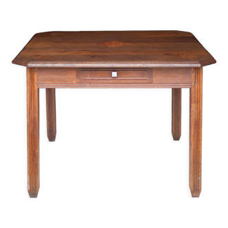Square wooden art-deco table