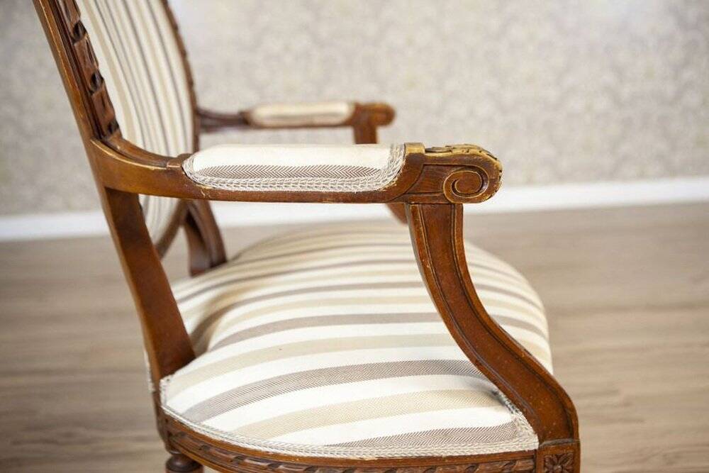 Early 19th Century Louis XVI French Walnut Armchair