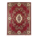 Persian oriental rug with medallion and floral pattern in red tones 225 x 165 cm