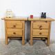 Paire de chevets en pin massif vintage