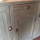 3-door buffet skated green with grey