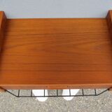 Scandinavian teak wall shelf