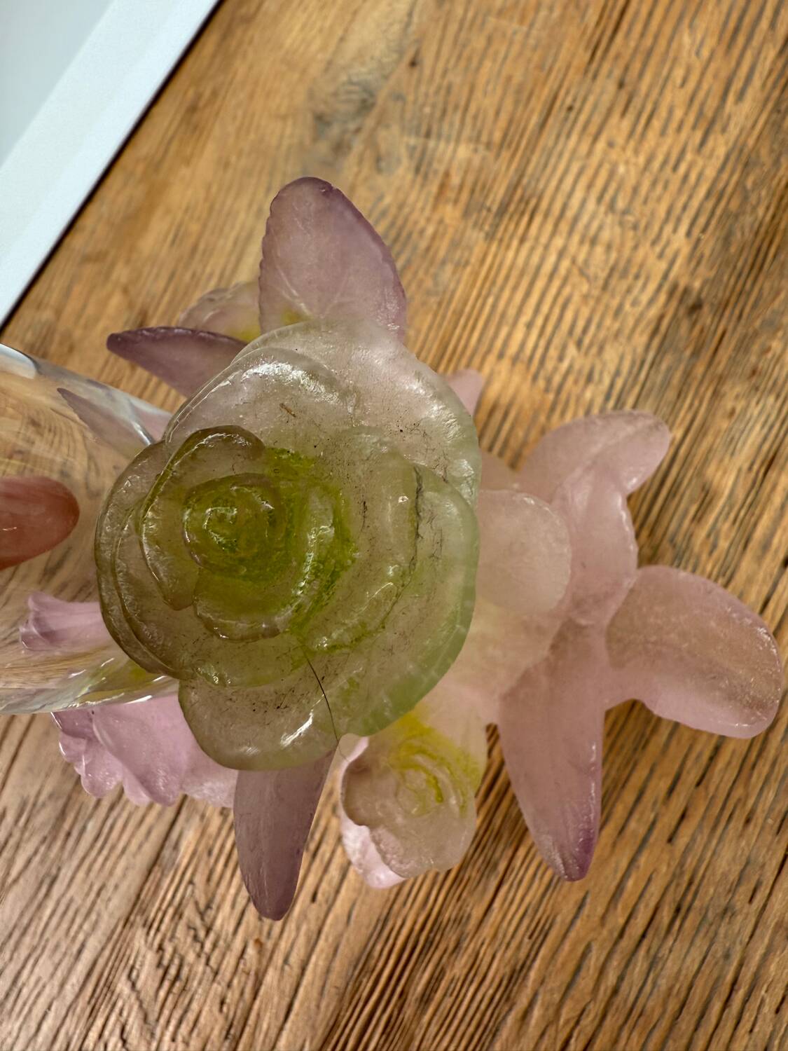 Vase Daum fleurs roses