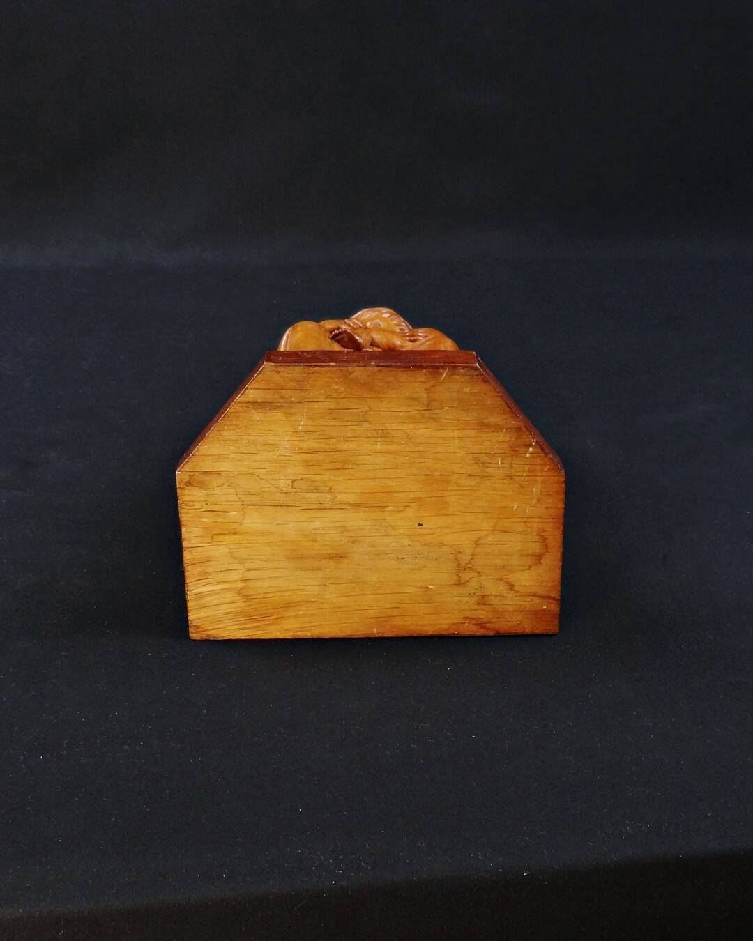 Virgin breastfeeding the Child Jesus and Saint John religious sculpture wood